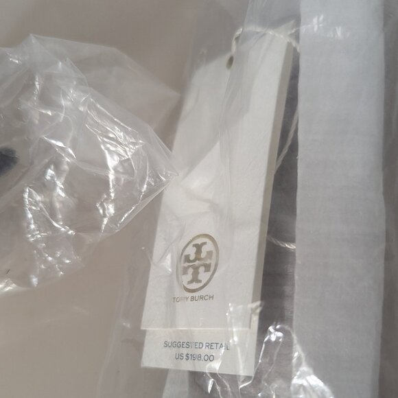 Tory Burch Reversible Logo WIDE 1 1/2" Belt Blue Brown - Picture 7 of 7